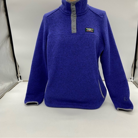 L. L. Bean Sweater Fleece Pullover Purple Size Small - Picture 3 of 14